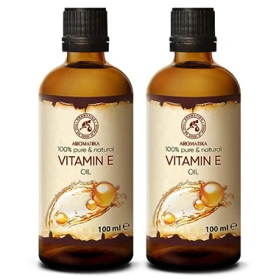 Abbildung von Vitamin E Öl 2x100ml Natürlich Reich an Tocopherol Oil 200ml Anti Aging Gegen Falten aller Art Pflege für Gesicht