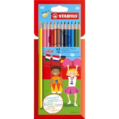 Abbildung von Buntstift STABILO color 12er Pack mit 12 verschiedenen Farben inkl. 2 Neonfarben