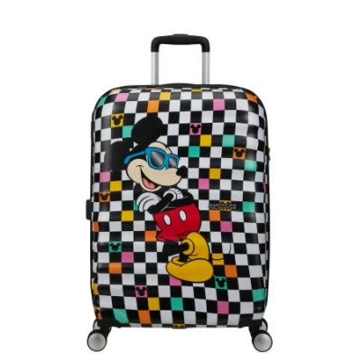 Abbildung von American Tourister Wavebreaker Disney Spinner Unisex Trolley, Größe: One Size, Mickey check