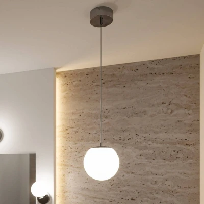 Abbildung von Paulmann LED Pendelleuchte »Selection Bathroom Gove IP44 9W 3000K Satin, Glas/Metall«, 1 flammig