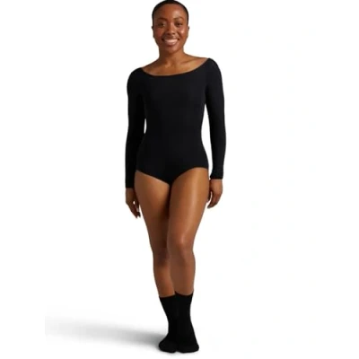 Abbildung von Capezio Damen Langarm Trikot Gymnastikanzug, Schwarz, M