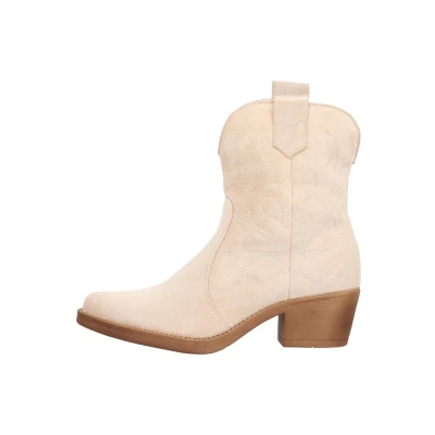 Abbildung von Elara Damen Stiefeletten Cowboy Boots Chunkyrayan 301 A31S Beige 40