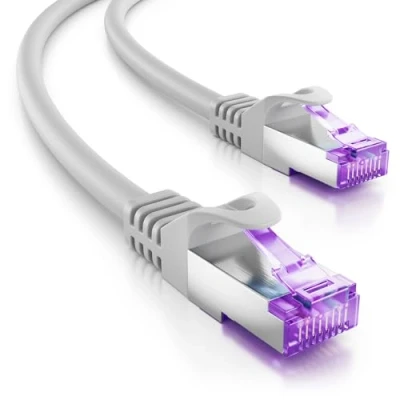Abbildung von deleyCON 5m CAT7 Netzwerkkabel 10 Gigabit RJ45 Patchkabel Ethernet Kabel (Kupfer, SFTP PiMF Schirmung) für Highspeed LAN DSL Switch Modem Router Patchpanel CAT6 CAT5 Grau
