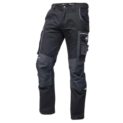 Abbildung von PUMA Workwear Precision X Arbeitshose für Herren Premium Bundhose mit vielen Taschen und verstärkten Kniepartien Handwerk, Produktion Baugewerbe, Farbe: Schwarz/Anthrazit, Gr.: 56