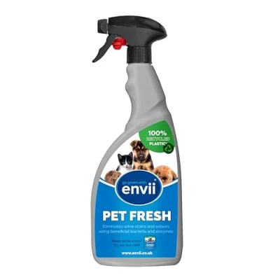 Abbildung von Envii Pet Fresh Starker Enzymreiniger Fleckentferner und Geruchsentferner Spray 750ml I Beseitigt Hundeurin Katzenurin Geruch in Haushalt Tierhaltung