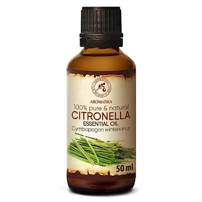 Abbildung von Citronellaöl 50ml Naturreines Citronella Öl Cymbopogon Winterianus Aromatherapie für Diffusers und Duftlampen Erfrischendes Seifen Duftkerzen Glasflasche