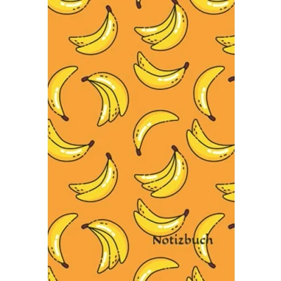 Abbildung von Notizbuch: Bananen Notizbuch 6x9 Zoll DIN A5 120 Seiten Punktraster Banane Notizheft Obst Tagebuch Früchte Schreibheft