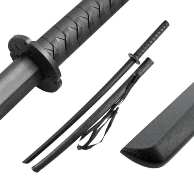 Abbildung von DEPICE Bokken Set inkl. Saya Hartkunststoff 101 cm, 600 g, Iaido, Aikido, Bokuto, Schwarz