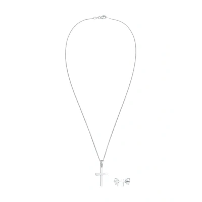Abbildung von Elli Schmuckset Kreuz Ohrringe, Damen, Größe: 45, Silber