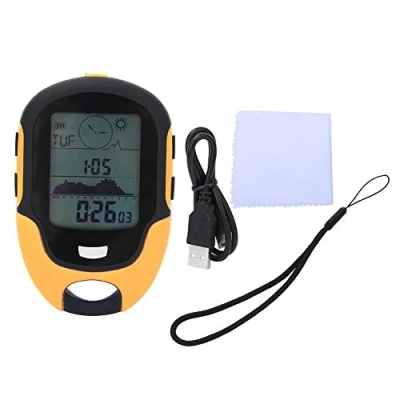 Abbildung von MAGT Digitaler Höhenmesser, SUNROAD Multifunktions Höhenmesser Barometer FR500 Kompass Thermometer Hygrometer Uhr für Outdoor Bergsteigen Angeln(Gelb)