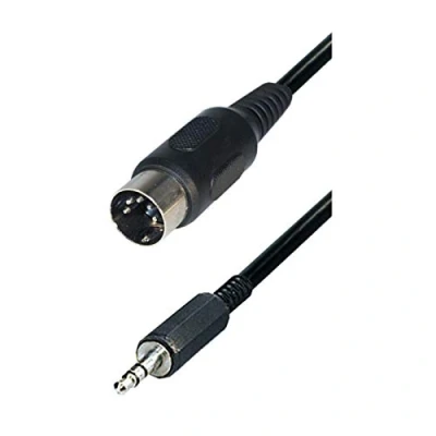 Abbildung von Verbindungskabel 5 pol DIN Stecker Klinkenstecker 3,5 mm Stereo, 1,5 m