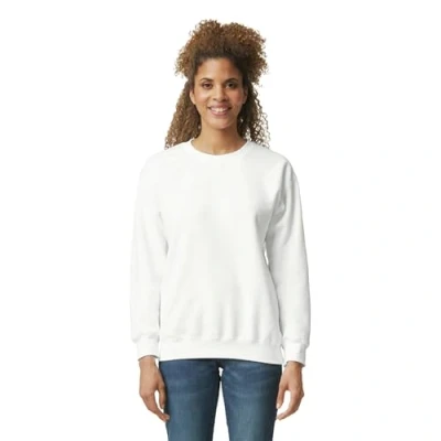 Abbildung von Gildan Herren Sweatshirt aus Fleece mit Rundhalsausschnitt, Stil G18000 T Shirt, Weiß, XL