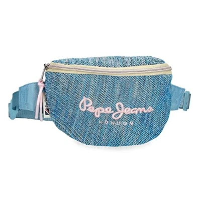 Abbildung von Pepe Jeans Lena kleine blaue Bauchtasche 27x11x6,5 cm Polyester