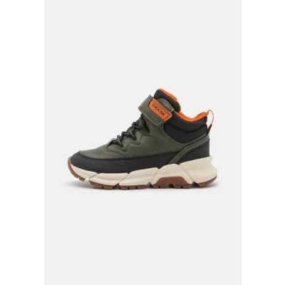 Abbildung von Geox Flexyper PLUS BOY Stiefelette für Kinder, Größe: 33, Military/orange Schuhe