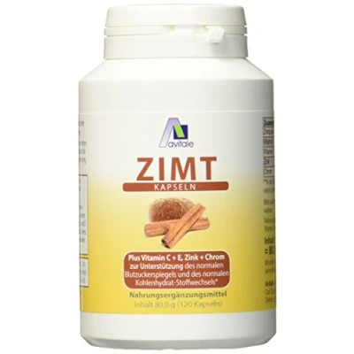 Abbildung von Avitale Zimt Kapseln 500 mg + Vitamin C+E, 120 Stück, 1er Pack (1 x 80 g)