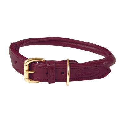 Abbildung von Weatherbeeta Dog Collar Rolled Leather Maroon XL