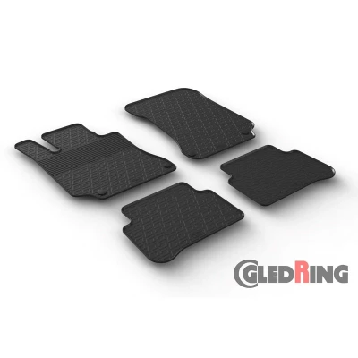 Abbildung von Gledring 0319 Fußmattensatz Gummi vorne und hinten 4 schwarz 750mm 550mm