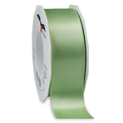 Abbildung von PRÄSENT C.E. Pattberg Satin pastellgrün, 25 m Satinband zum Einpacken von Geschenken, 40 mm Breite, Geschenkband Dekorieren &amp; Basteln, Dekoband, Anlass