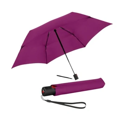 Abbildung von Knirps Taschenschirm Ultra U.200 Medium Duomatic Auf Zu Automatik Sturmfest Windproof Berry