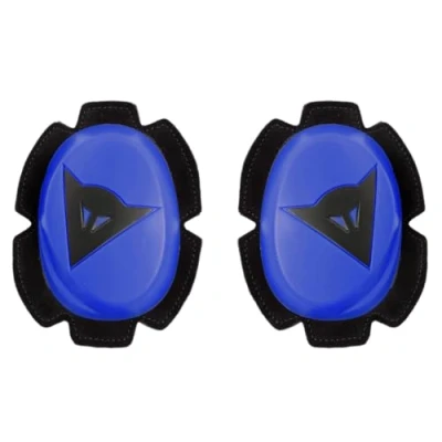 Abbildung von Dainese Pista Knee Slider, Polyurethan Motorradknie, Motorrad Knieschoner, Gleichmäßiger Kontakt mit Piste und Asphalt, Schieber Klettverschluss, Blau/Schwarz