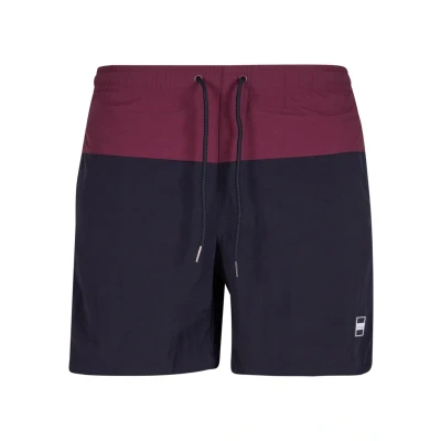 Abbildung von Urban Classics Block Badeshorts, Herren, Größe: Medium, Cherry black