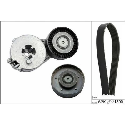Abbildung von INA 529 0500 10 Keilrippenriemensatz Generatorfreilauf prüfen und ggf. erneuern AUDI: A4 B8 Avant, Saloon, A5 Sportback, SEAT: Exeo ST