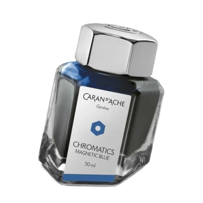 Abbildung von Caran d&#039;Ache Tintenfass Magnetic Blue 50ml Kostenlose Gravur
