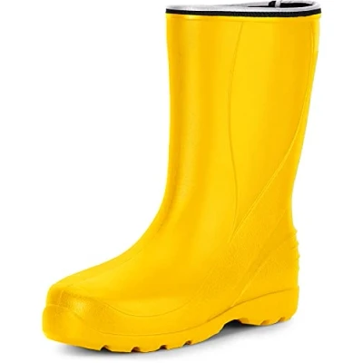 Abbildung von Ladeheid Damen leichte Eva Gummistiefel Regenstiefel LADW005 (Gelb 1032, 38 EU)