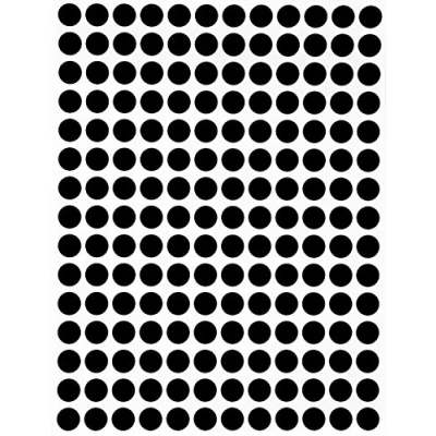 Abbildung von Etiketten Schwarz 8 mm runde Sticker 0,8 cm Aufkleber 2520 Stück von Royal Green