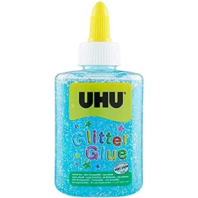 Abbildung von UHU Glitter Kleberflasche, 88,5 ml hellblau