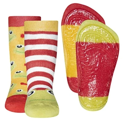 Abbildung von EWERS 2er Pack Frosch Stoppersocken SoftStep, Antirutschsohle für Mädchen, MADE IN EUROPE, Kindersocken, Anti Rutsch, ABS