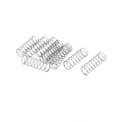 Abbildung von sourcing map 10 Stück Druckfedern Ersatz Druckfeder Spiralfeder Stahlfeder 0.6mmx12mmx35mm aus 304 Edelstahl Silber Ton