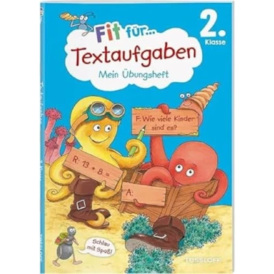 Abbildung von Fit für Textaufgaben 2. Klasse. Mein Übungsheft Mit Stickern und Ausmalbogen zur Motivation Herausnehmbares Lösungsheft: sicher lösen (Fit die Schule Übungsheft)