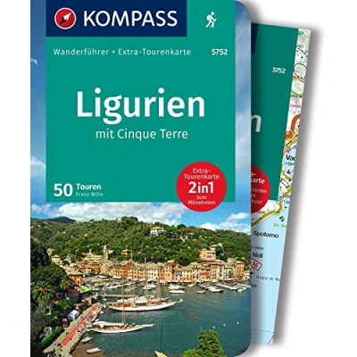 Abbildung von KOMPASS Wanderführer Ligurien mit Cinque Terre, 50 Touren Extra Tourenkarte: GPS Daten zum Download