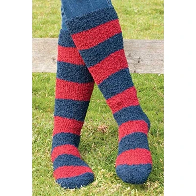 Abbildung von Rhinegold 0 Soft Touch Kniestrümpfe Marineblau Socken, Dunkelblau/Rot, Einheitsgröße