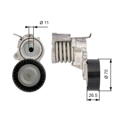 Abbildung von GATES FleetRunner Micro V Kit T39115 Spannrolle SKODA: Fabia I Hatchback, 2, 1 Combi, SEAT: Ibiza 3, VOLKSWAGEN: Polo IV Hatchback