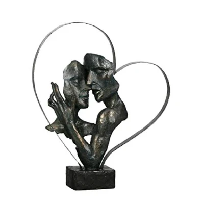 Abbildung von Casablanca Deko Skulptur Figur Essential Herz Glück antik bronzefarben Höhe 37 cm