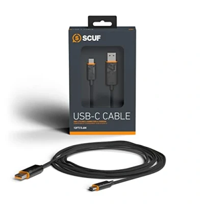 Abbildung von Scuf Geflochtenes USB C Kabel 6 Fuß / 2 Meter Typ für Anschluss und Aufladung Xbox Controller, PS5 Controller Smartphones Schwarz