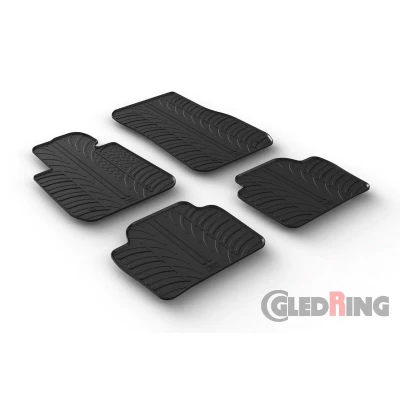 Abbildung von Gledring 0359 Fußmattensatz Gummi vorne und hinten 4 schwarz 750mm 550mm BMW: 3 Touring