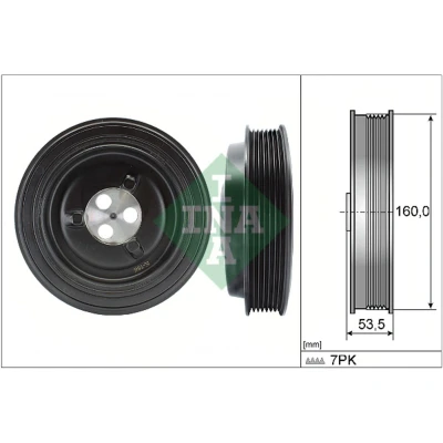 Abbildung von INA 544 0132 10 Kurbelwellenriemenscheibe 160,00 FORD: Transit V363 Minibus, Mk6 Van, Platform / Chassis