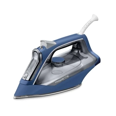 Abbildung von Rowenta Effective+ Dampfbügeleisen, 2400 Watt, kontinuierliche Dampfabgabe von 40 g/Min., Dampfstoß, benutzerfreundliche Funktionen, transparenter Wassertank, Blau/Grau, DX1636D1