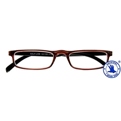 Abbildung von I NEED YOU HALF LINE, G31100, Kunststoffbrille mit Federtechnik, braun schwarz, 2 Dioptrien