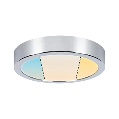 Abbildung von Paulmann 78925 LED Deckenleuchte Panel Aviar IP44 rund 220mm White Switch Chrom incl. 1x13 Watt Lichtpanel Kunststoff 2700 K
