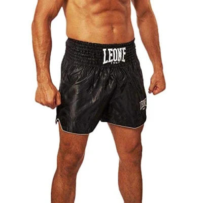 Abbildung von LEONE 1947, Einfache Kick Thai Shorts, Unisex Erwachsene, Schwarz, M, AB766