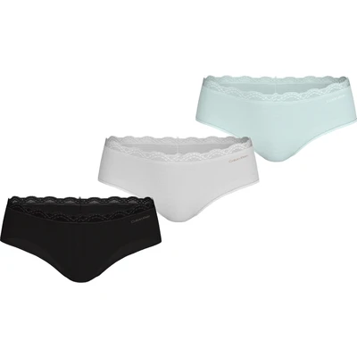 Abbildung von Calvin Klein Underwear Hipster 3 PACK Slip, Damen, Größe: XL, Black/white/moonlight jade