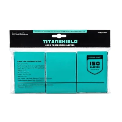 Abbildung von TitanShield (150 Hüllen/Türkis Standardgröße Brettspiel Sammelkartenhüllen Deckschutz für MTG, Dropmix