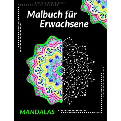 Abbildung von Malbuch für Erwachsene Mandalas: DOT MANDALA das nächste Level Ausmalbuch mit 50 Motiven auf schwarzem Hintergrund Kreativ Ausmalen &amp; Malen Ideal zur Stressbewältigung und Entspannung