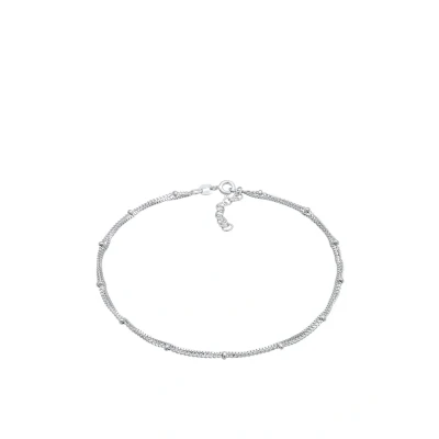 Abbildung von Elli Kugel Glieder Layer LOOK Fußkettchen, Damen, Größe: 22, Silber