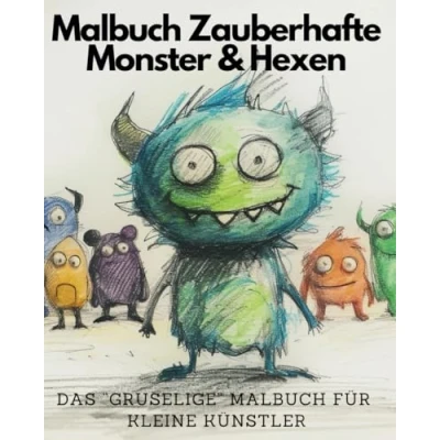 Abbildung von Malbuch Zauberhafte Monster &amp; Hexen: Das &quot;gruselige&quot; für kleine Künstler: Gruselig süße Fabelwesen zum Ausmalen Kinder ab 4 Jahren