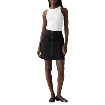 Abbildung von Levi&#039;s Retro Button Front Skirt Jeansrock, Damen, Größe: 31, Open mind